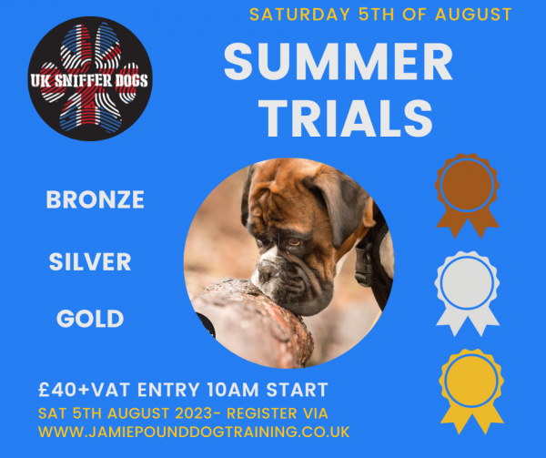 UK SNIFFER DOGS SUMMER TRIAL